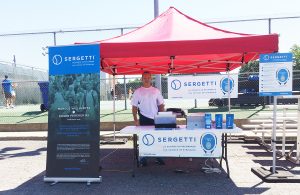 Sergetti-Stand_GranbyChallenger2017-300x195 Our Sergetti Stand at the 2017 Granby Challenger (CAN)  tennis string tension