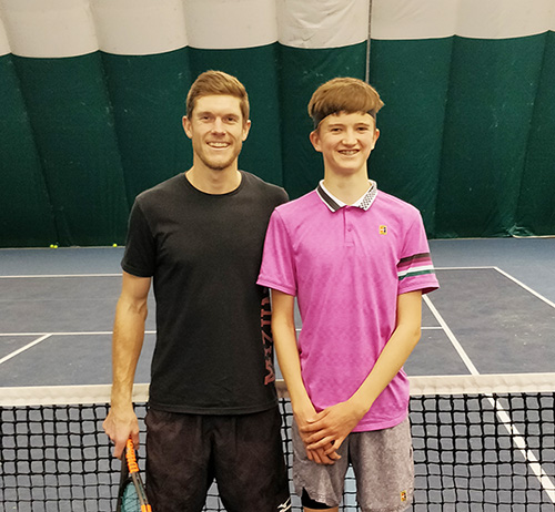 Sam-Rayner-1 Sam Rayner (GBR), 15 ans, du Centre de Tennis Pershore, Worcestershire, raconte son jour d'entrainement avec SERGETTI.  tennis string tension